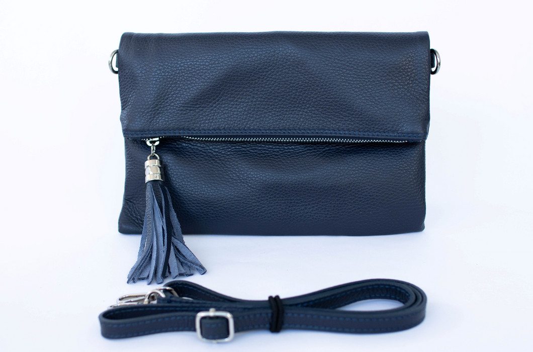 Blauwe enveloppe handtas